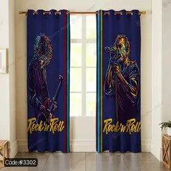 خرید و قیمت روتختی سه بعدی گیتار موزیک Rock'N Roll کد 3302 | دکوراسیون داخلی چاپی بوکه پرینت