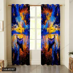 خرید و قیمت پرده چاپی نقاشی آبرنگی قایق کد 3187 | دکوراسیون داخلی چاپی بوکه پرینت