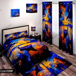 خرید و قیمت پرده چاپی نقاشی آبرنگی قایق کد 3187 | دکوراسیون داخلی چاپی بوکه پرینت