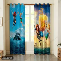 خرید و قیمت پرده چاپی انیمیشن پری دختر دریا کد 3190 | دکوراسیون داخلی چاپی بوکه پرینت