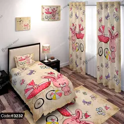 خرید و قیمت پرده پانچ فانتزی کالسکه صورتی کد 3232 | دکوراسیون داخلی چاپی بوکه پرینت