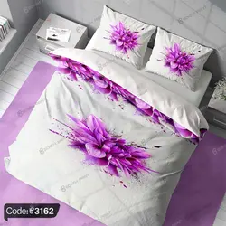 خرید و قیمت پرده چاپی گل ابرنگی بنفش کد 3162 | دکوراسیون داخلی چاپی بوکه پرینت