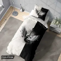 خرید و قیمت پرده چاپی پر گیتار Black & White کد 3154 | دکوراسیون داخلی چاپی بوکه پرینت