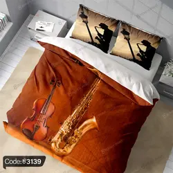 خرید و قیمت روتختی سه بعدی ساکسیفون کد 3139 | دکوراسیون داخلی چاپی بوکه پرینت