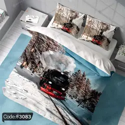 خرید و قیمت پرده پانچ منظره برف در قطار کد 3083 | دکوراسیون داخلی چاپی بوکه پرینت