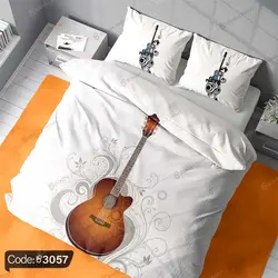 خرید و قیمت روتختی طرح موزیک گیتار کد 3057 | دکوراسیون داخلی چاپی بوکه پرینت