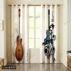 خرید و قیمت روتختی طرح موزیک گیتار کد 3057 | دکوراسیون داخلی چاپی بوکه پرینت