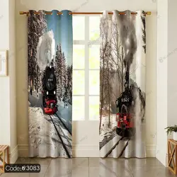 خرید و قیمت روتختی سه بعدی منظره برف در قطار کد 3083 | دکوراسیون داخلی چاپی بوکه پرینت