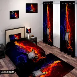 خرید و قیمت پرده چاپی گیتار الکتریک کد 2824 | دکوراسیون داخلی چاپی بوکه پرینت