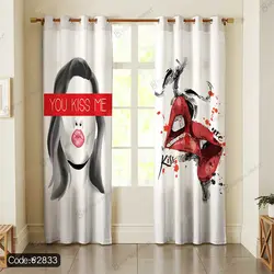 خرید و قیمت پرده پانچ لب Kiss Me کد 2833 | دکوراسیون داخلی چاپی بوکه پرینت