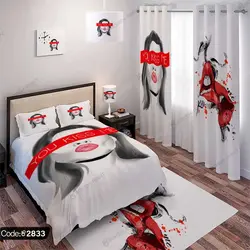 خرید و قیمت پرده پانچ لب Kiss Me کد 2833 | دکوراسیون داخلی چاپی بوکه پرینت