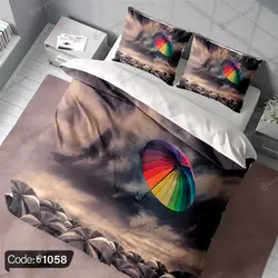 خرید و قیمت روتختی سه بعدی چتر کد 1058 | دکوراسیون داخلی چاپی بوکه پرینت