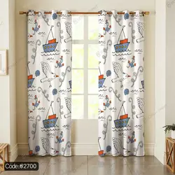 خرید و قیمت پرده چاپی لنگر قایق کد 2700 | دکوراسیون داخلی چاپی بوکه پرینت