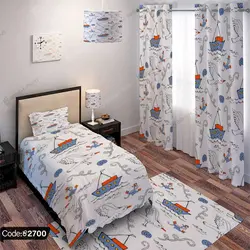 خرید و قیمت پرده چاپی لنگر قایق کد 2700 | دکوراسیون داخلی چاپی بوکه پرینت