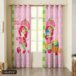 خرید و قیمت روتختی سه بعدی دختر توت فرنگی کد 1247 | دکوراسیون داخلی چاپی بوکه پرینت