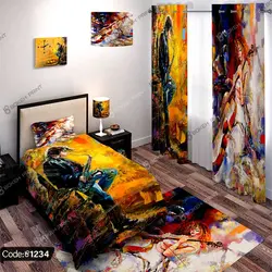 خرید و قیمت روتختی طرح نقاشی موسیقی کد 1234 | دکوراسیون داخلی چاپی بوکه پرینت