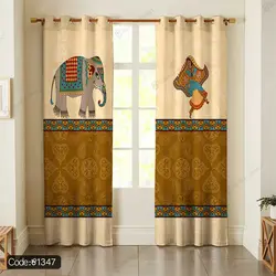 خرید و قیمت پرده پانچ زن هندی کد 1347 | دکوراسیون داخلی چاپی بوکه پرینت