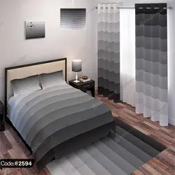 خرید و قیمت پرده پانچ ساده سیاه و سفید کد 2594 | دکوراسیون داخلی چاپی بوکه پرینت