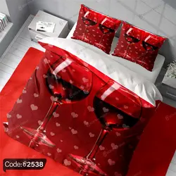 خرید و قیمت روتختی سه بعدی عاشقانه کد 2538 | دکوراسیون داخلی چاپی بوکه پرینت