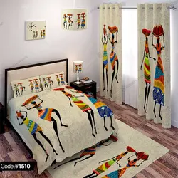 خرید و قیمت پرده پانچ هندی کد 1510 | دکوراسیون داخلی چاپی بوکه پرینت