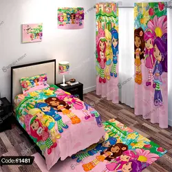 خرید و قیمت روتختی طرح دختر توت فرنگی کد 1481 | دکوراسیون داخلی چاپی بوکه پرینت