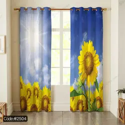 خرید و قیمت پرده پانچ منظره آفتابگردان کد 2504 | دکوراسیون داخلی چاپی بوکه پرینت