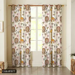 خرید و قیمت روتختی طرح کودکانه شیر و زرافه کد 1677 | دکوراسیون داخلی چاپی بوکه پرینت