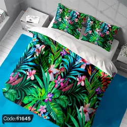 خرید و قیمت روتختی سه بعدی گل و گیاه کد 1645 | دکوراسیون داخلی چاپی بوکه پرینت