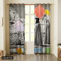 خرید و قیمت روتختی سه بعدی زن و چتر کد 1720 | دکوراسیون داخلی چاپی بوکه پرینت