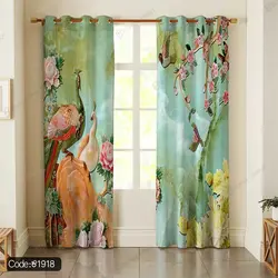 خرید و قیمت روتختی سه بعدی طاووس و گل کد 1918 | دکوراسیون داخلی چاپی بوکه پرینت