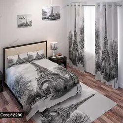خرید و قیمت روتختی سه بعدی برج ایفل کد 2280 | دکوراسیون داخلی چاپی بوکه پرینت
