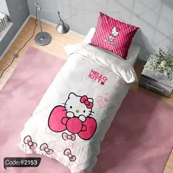 خرید و قیمت روتختی سه بعدی هلو کیتی کد 2153 | دکوراسیون داخلی چاپی بوکه پرینت