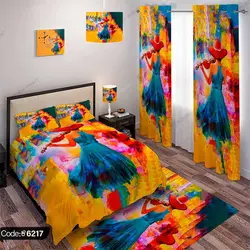 خرید و قیمت پرده پانچ آبرنگی دختر و ویولن کد 6217 | دکوراسیون داخلی چاپی بوکه پرینت