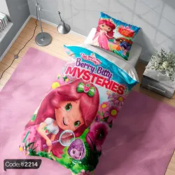 خرید و قیمت روتختی طرح دختر توت فرنگی کد 2214 | دکوراسیون داخلی چاپی بوکه پرینت