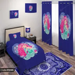 خرید و قیمت پاف نشیمن پری دریایی کد 5155 | دکوراسیون داخلی چاپی بوکه پرینت