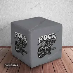 خرید و قیمت پاف نشیمن موسیقی و گیتار کد 5248 | دکوراسیون داخلی چاپی بوکه پرینت