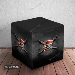 خرید و قیمت پاف نشیمن پرچم دزدان دریایی کد 5360 | دکوراسیون داخلی چاپی بوکه پرینت