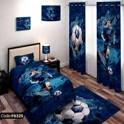 خرید و قیمت پرده طرح توپ فوتبال کد 6325 | دکوراسیون داخلی چاپی بوکه پرینت