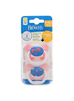 تغذیه و نگهداری کودک پستانک Dr. Brown'S Prevent Butterfly Shield Pacifier Pink (Pv22302) 