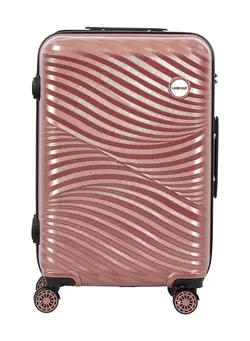 Biggdesign Lightweight Moods Up Carry On Luggage with Spinner Wheel and Lock System Rose Gold 20-Inch 