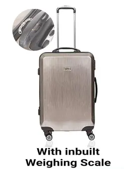 Smart Luggage Trolley Bag 20 Inch Diamond Gold with inbuilt weighing scale 