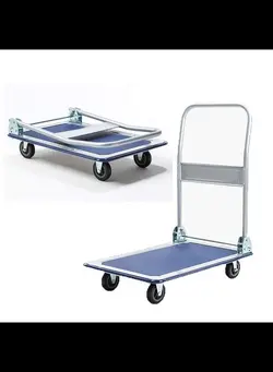 Heavy Duty Folding Trolley Cart 150Kg Platform Flat Hand Barrow Sack Warehouse Folding Platform Trolley 