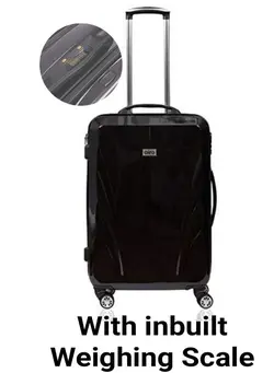 Smart Luggage Trolley Bag 20 Inch Emerald  Black with inbuilt weighing scale 