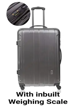 Smart Luggage Trolley Bag 20 Inch Ruby Grey with inbuilt weighing scale 