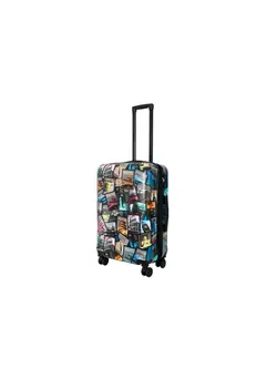 Reflection 28 Inch ABS and Polycarbonate Suitcase Lightweight Hard Case World Map Print Series Travel Luggage Trolley with 121L Storage Capacity 4 Spinner Wheels and TSA Lock Multicolour 