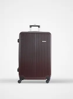 چمدان و ساک مسافرتی ست چمدان Alpha Cabin Size ABS Hardside Spinner Luggage Trolley 20 Inch Coffee 