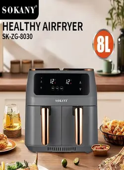 Air Fryer Electric 8 Liters Hot Oven Oilless Cooker LCD Digital Touch Screen 2800W 