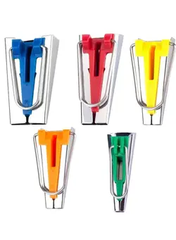 قهوه‌ساز و فوم‌ساز شیر قهوه‌ساز Bias Binding Tape Maker Set,5 Sizes Fabric Makers Tools, for Sewing Quilting, Tape, Tool, Diy Patchwork, Arts and Crafts(6mm/9mm/12mm/18mm/25mm) 