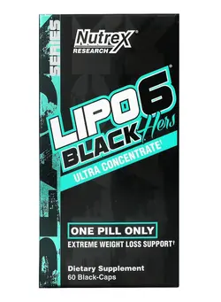 مکمل‌های ورزشی آمینو اسید Nutrex Research Lipo 6 Black Hers Ultra Concentrate 60 Count