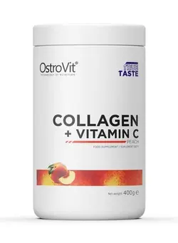 مکمل‌های ورزشی آمینو اسید Collagen + Vitamin C 400 G, Peach